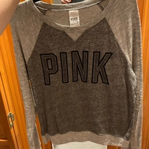 PINK grey long sleeve